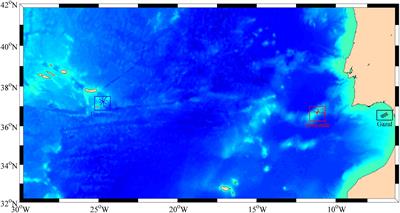 Ocean Circulation Over North Atlantic Underwater Features in the Path of the Mediterranean Outflow Water: The Ormonde and Formigas Seamounts, and the Gazul Mud Volcano